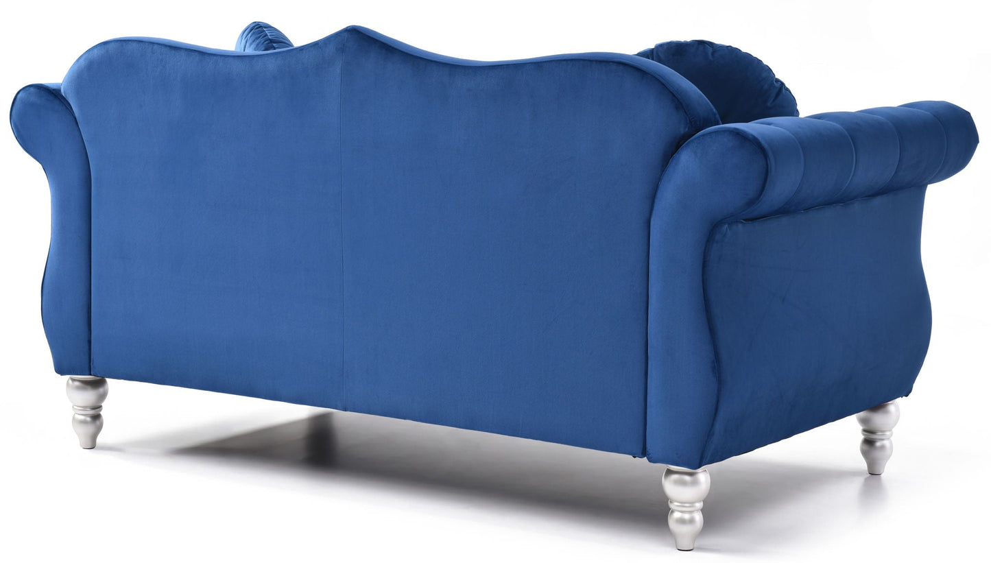 Stylish Flared Arm Loveseat Glory Furniture