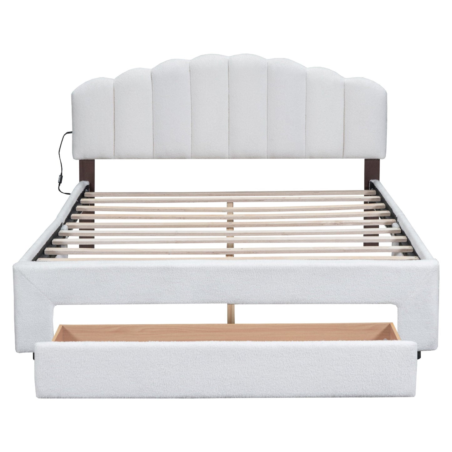 Upholstered Platform Bed With Drawer Halcyon Home