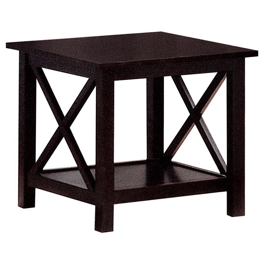 Rachelle - 3 Piece Rectangular Coffee Table Set - Deep Merlot CoasterEssence
