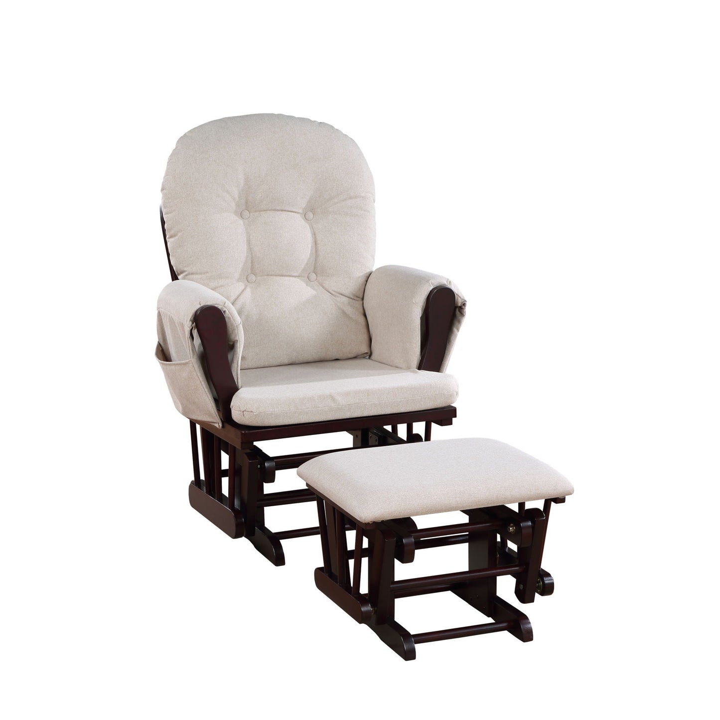 Mason - Glider And Ottoman Gray Wood Suite Bebe