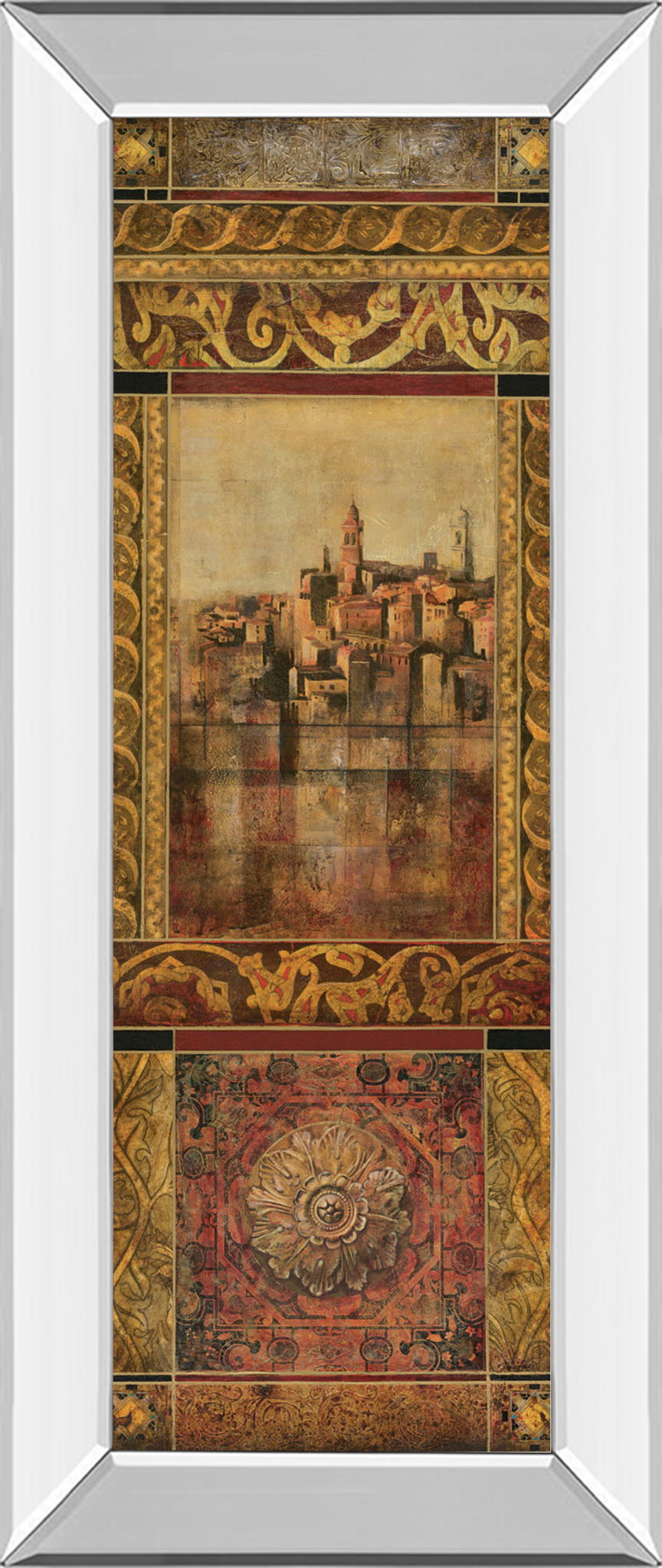 New Enchantment I By Douglas - Mirror Framed Print Wall Art - Gold - Snoozhouse