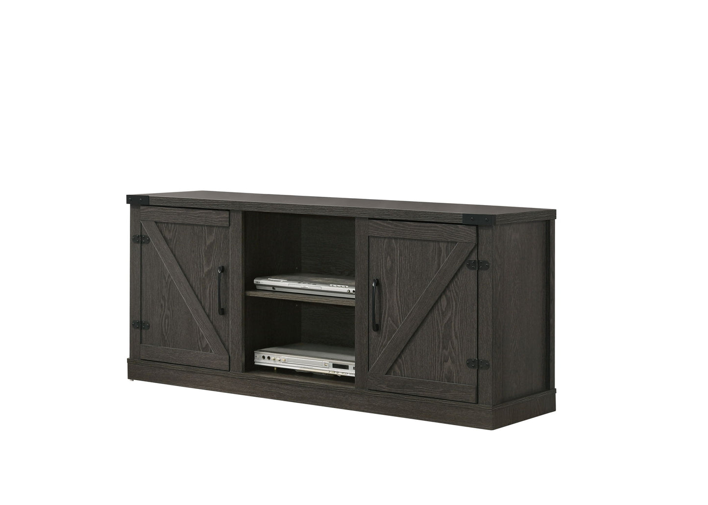 Salma - 58" Wide TV Stand With 2 Open Shelves And 2 Cabinets Lilola Home