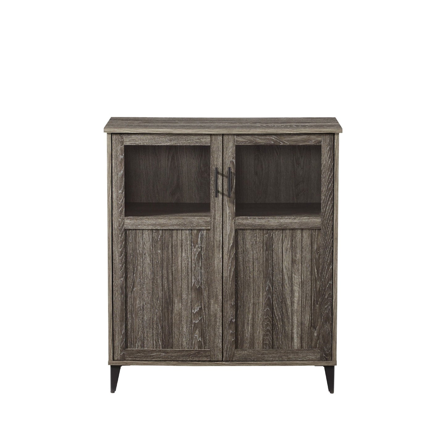 Modern Grooved Door Accent Cabinet Walker Edison