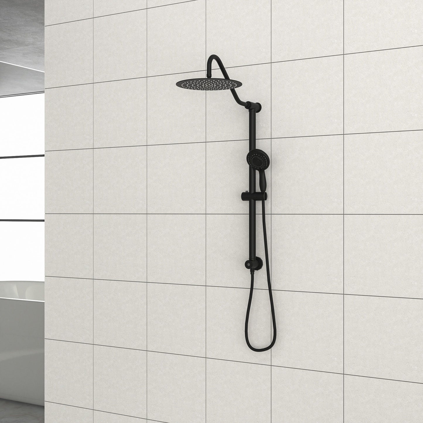 Shower System With 5 Function Rain Hand Shower And Slide Bar Combo Daily Nest