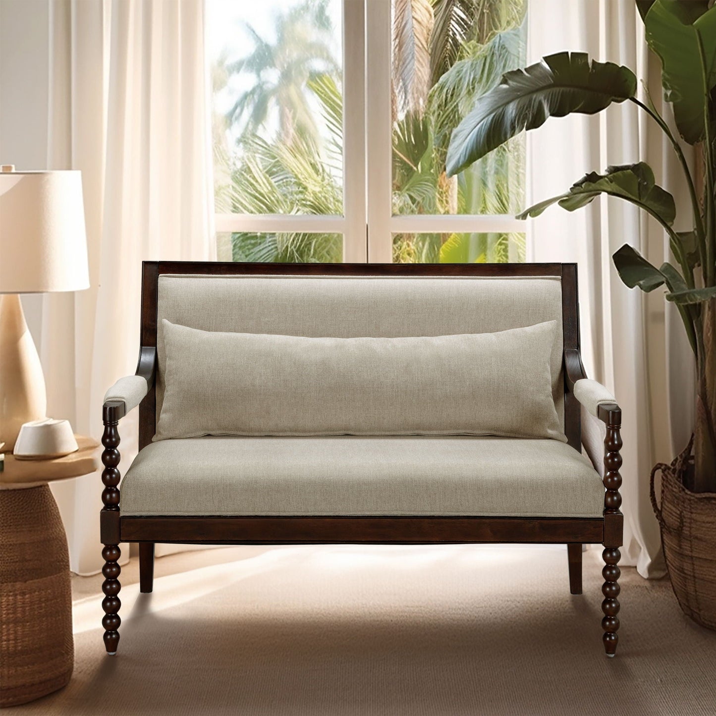 Philippe - Loveseat - Morocco Brown/Taupe Martha Stewart