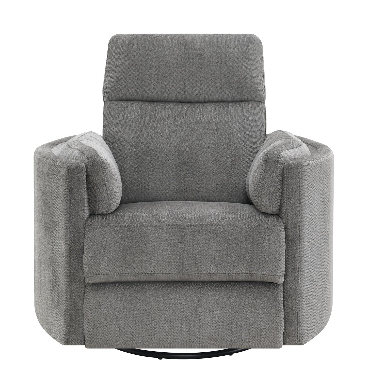 Sagen - Chenille Glider Recliner With Swivel Acme