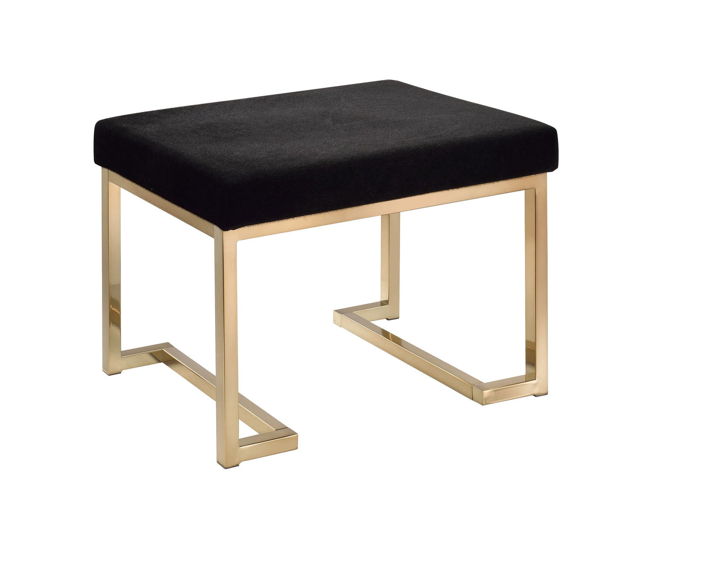 Boice - Ottoman - Black / Champagne Acme
