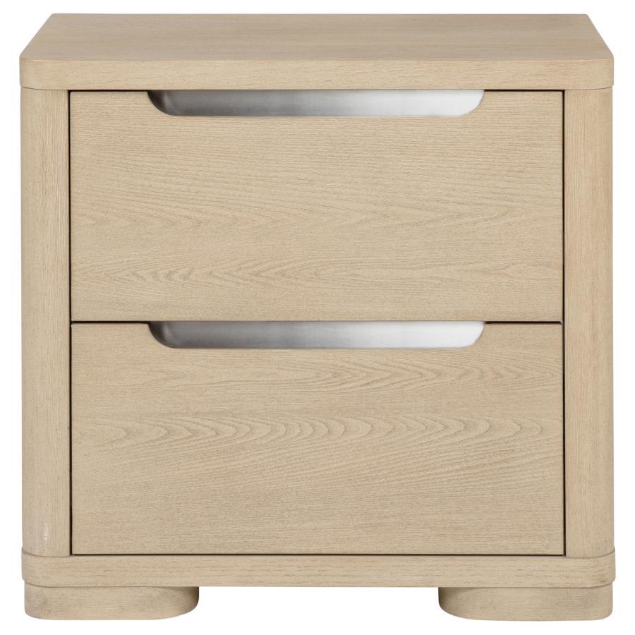 Ladera - 2-Drawer Nightstand Bedside Table - Light Elm Coaster Fine Furniture