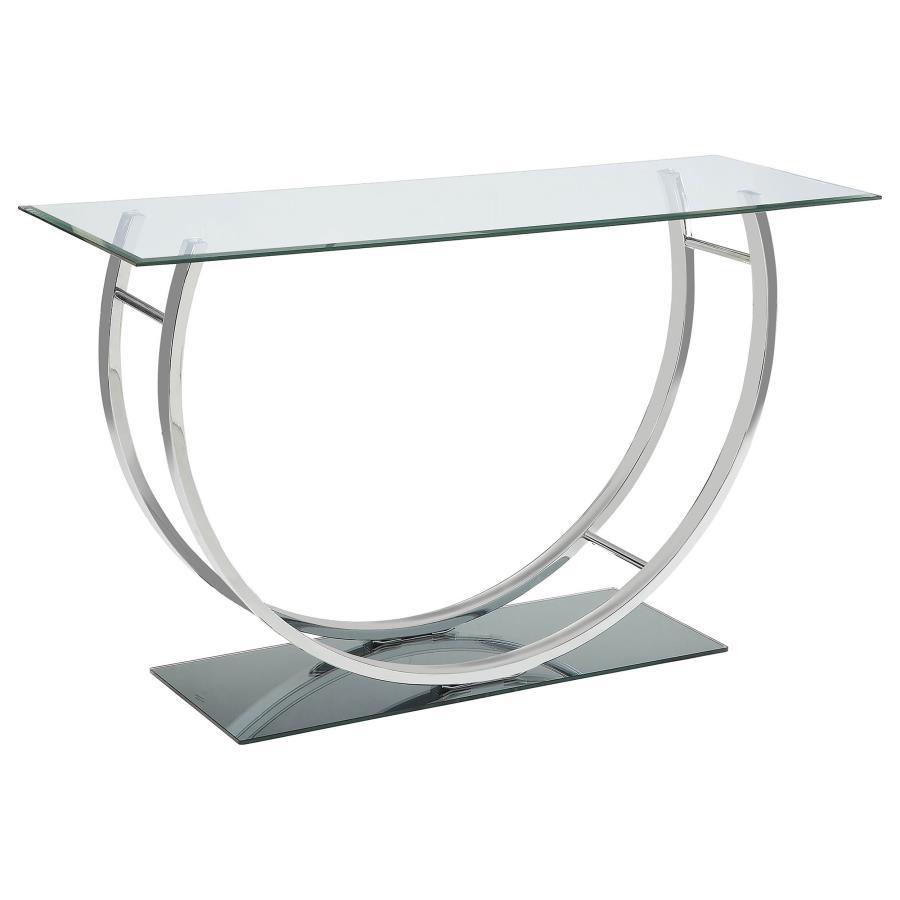 Danville - Rectangular U-Shaped Glass Top Table CoasterEssence