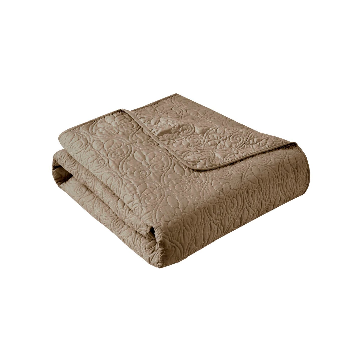 Quebec - Oversized Quilted Throw - Khaki Madison Park