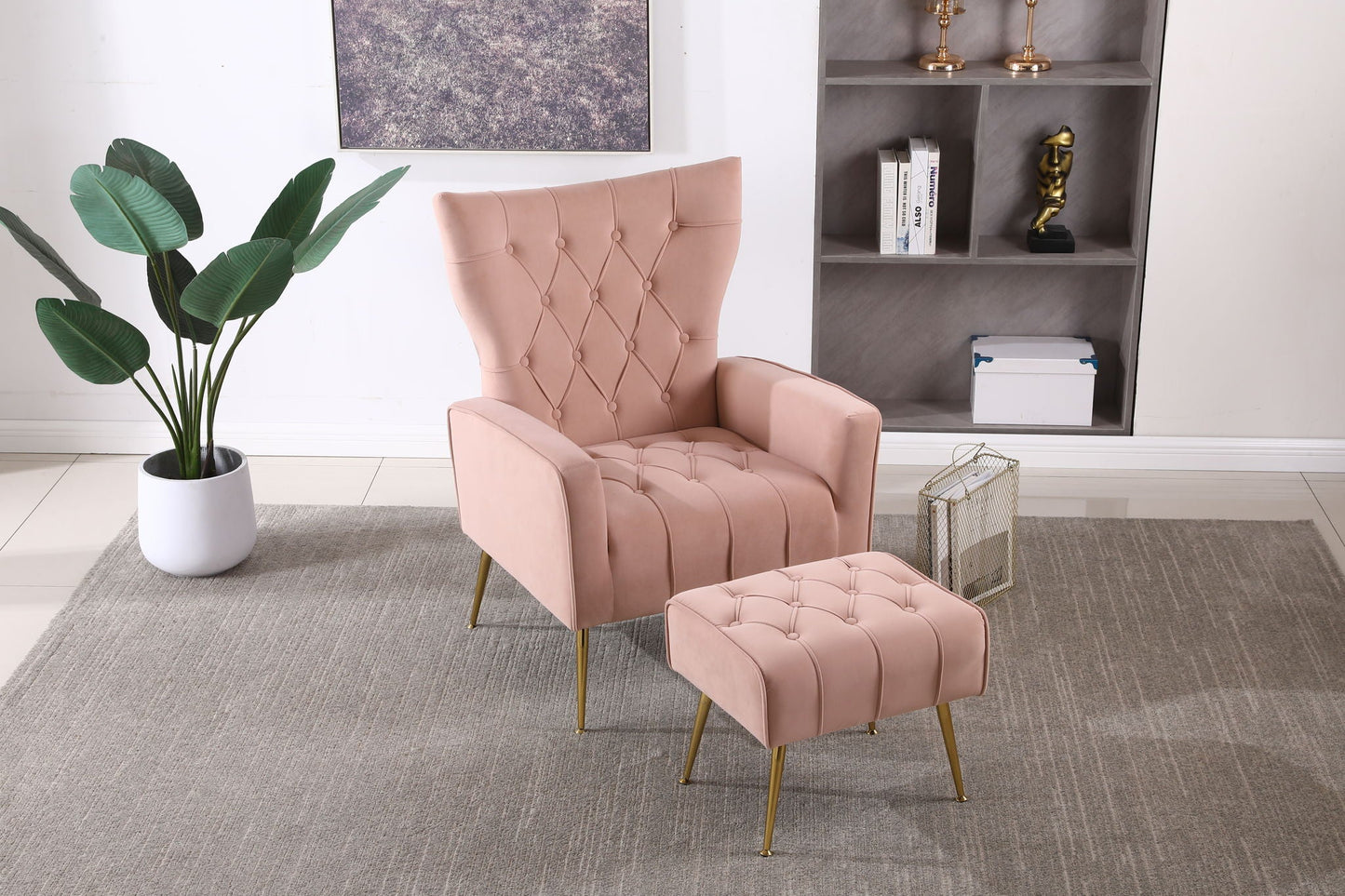 Accent Chair With Ottoman, Comfy Armchair For Living Room Home Essentials