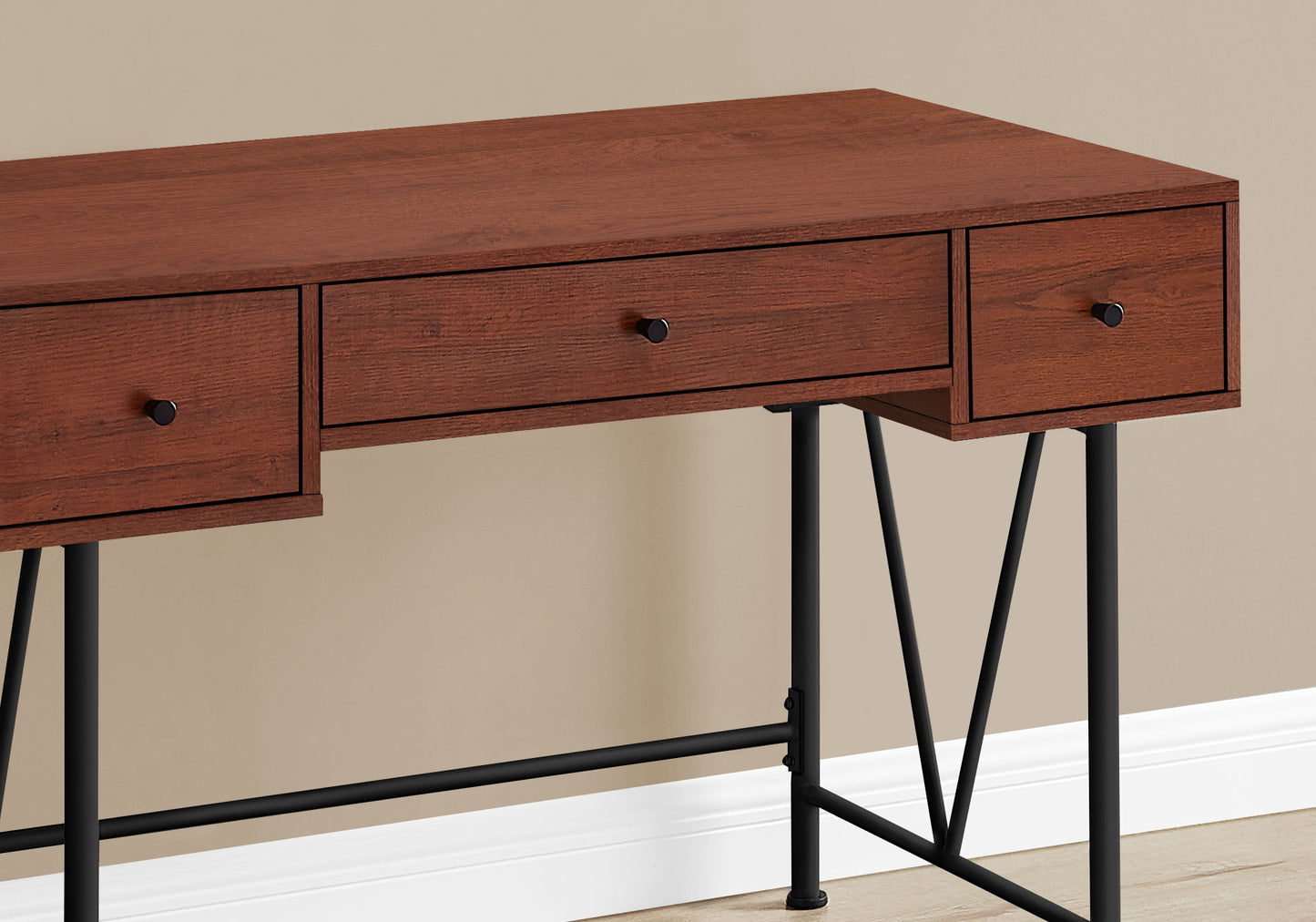 Computer Desk For Home Office, Stylish Design, Storage Drawers, Transitional 8th Street