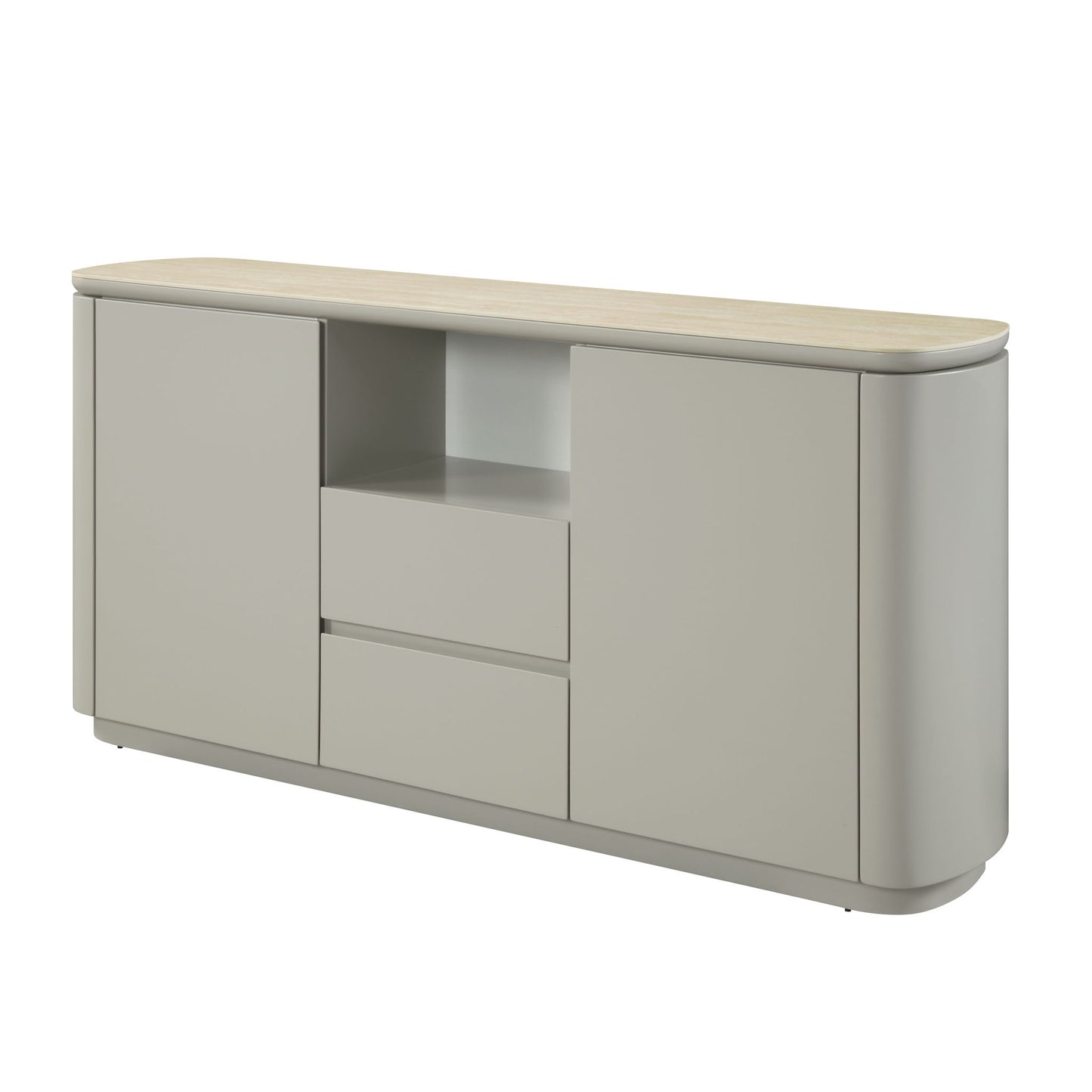 Ingram - Ceramic Top Server - Light Gray Acme