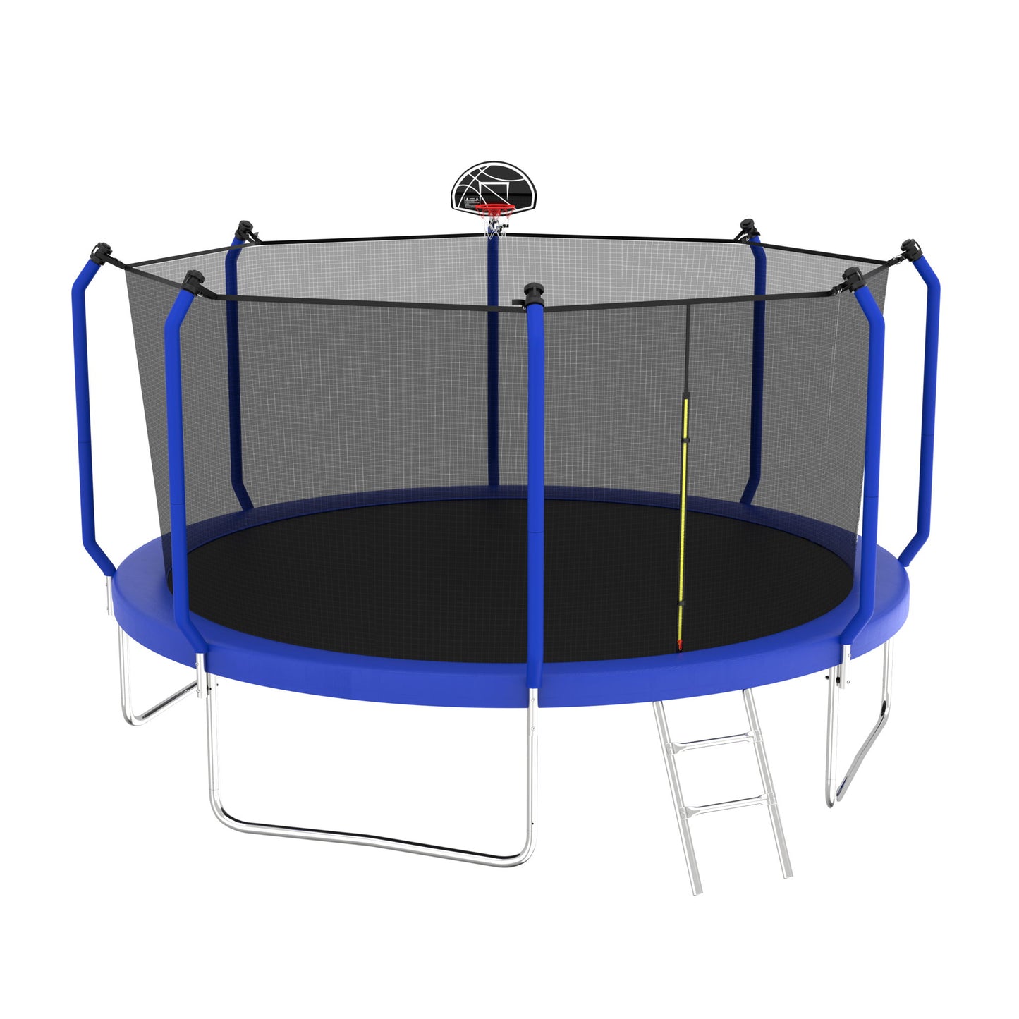 Trampoline With Basketball Hoop, Astm Approved Reinforced Type Outdoor Trampoline With Enclosure Net Daily Nest