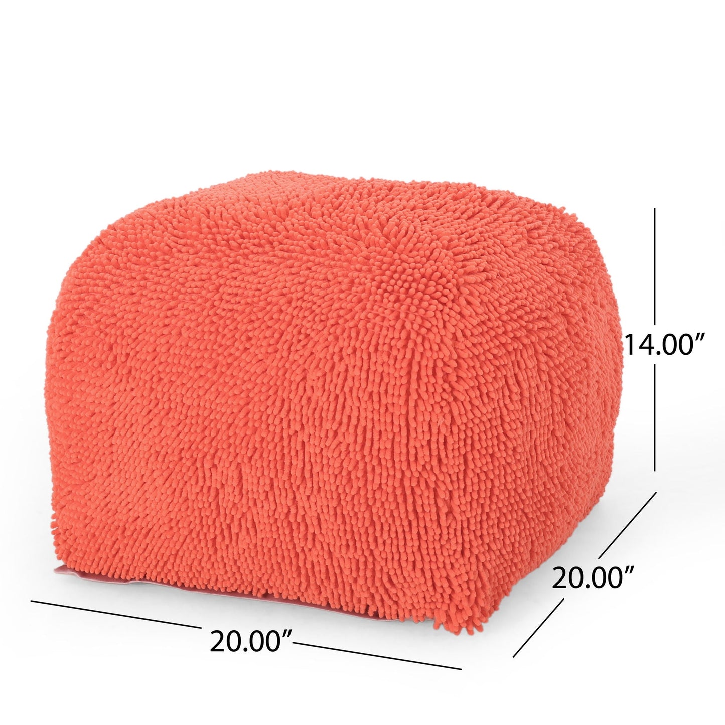 Spongy Microfiber Square Pouf Soft Seating Home Essentials