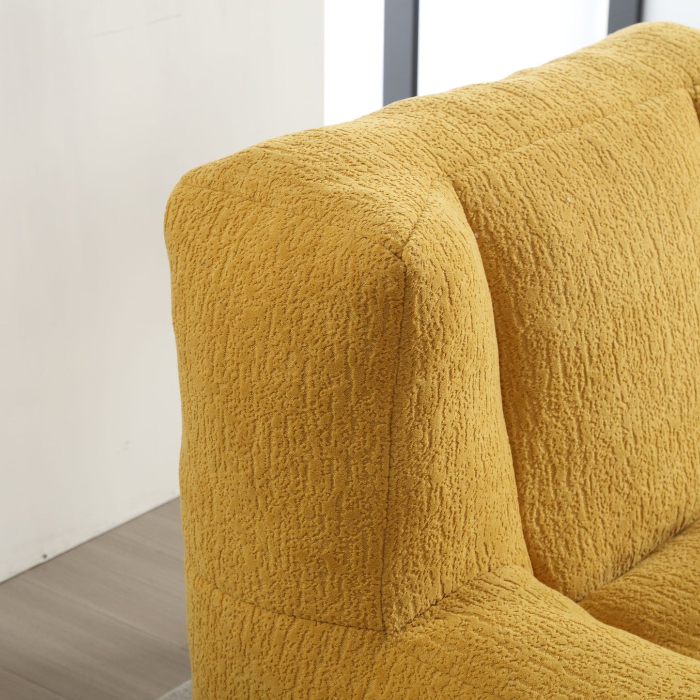 Modern Indoor Fluffy Bean Bag Chair With Memory Foam And Ottoman, Super Soft Home Essentials