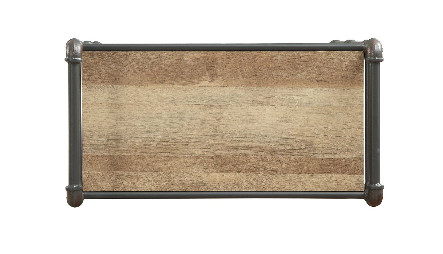 Itzel - Bookshelf - Antique Oak / Sandy Gray Acme