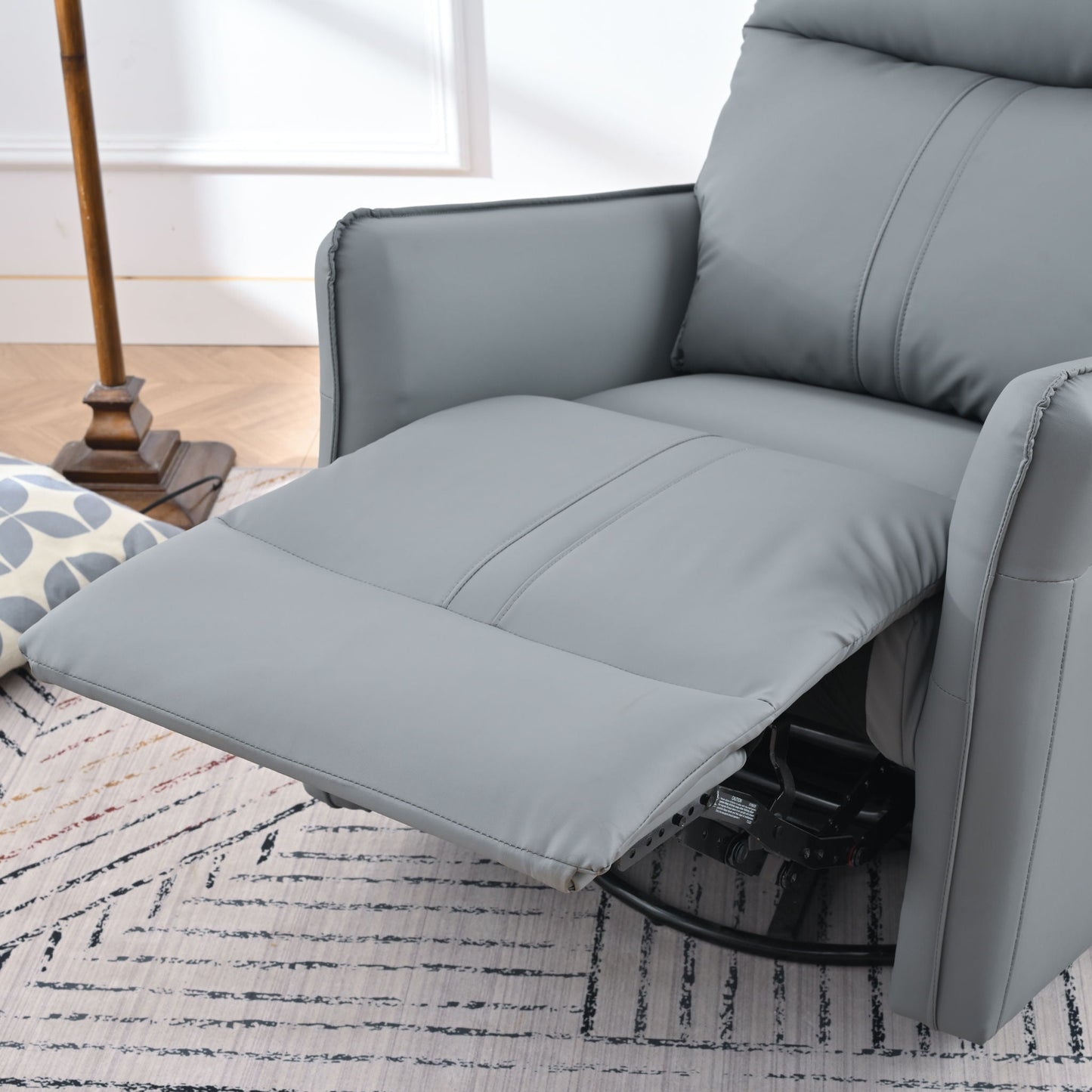 360° Modern Small Rocking Swivel Recliner Chair With Side Pocket Home Essentials