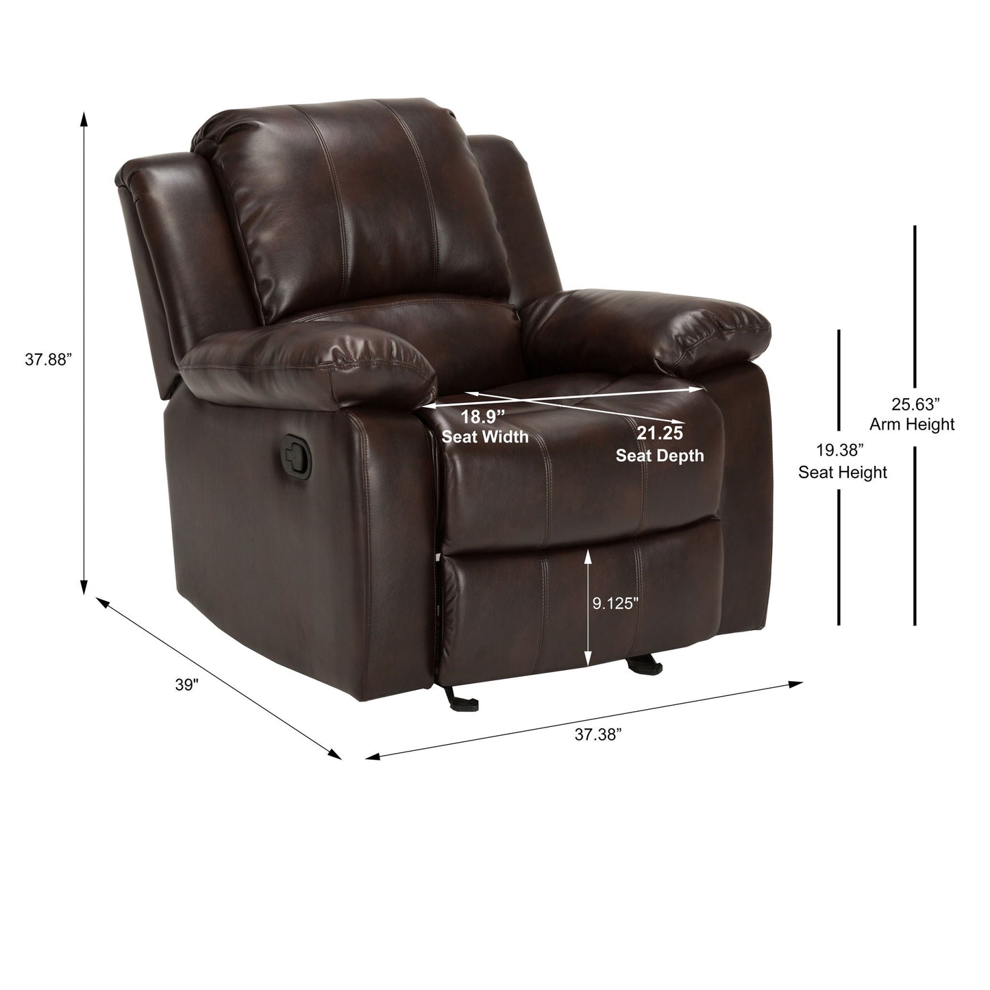 Charlotte - Glider Recliner With Classic Style Home Essentials
