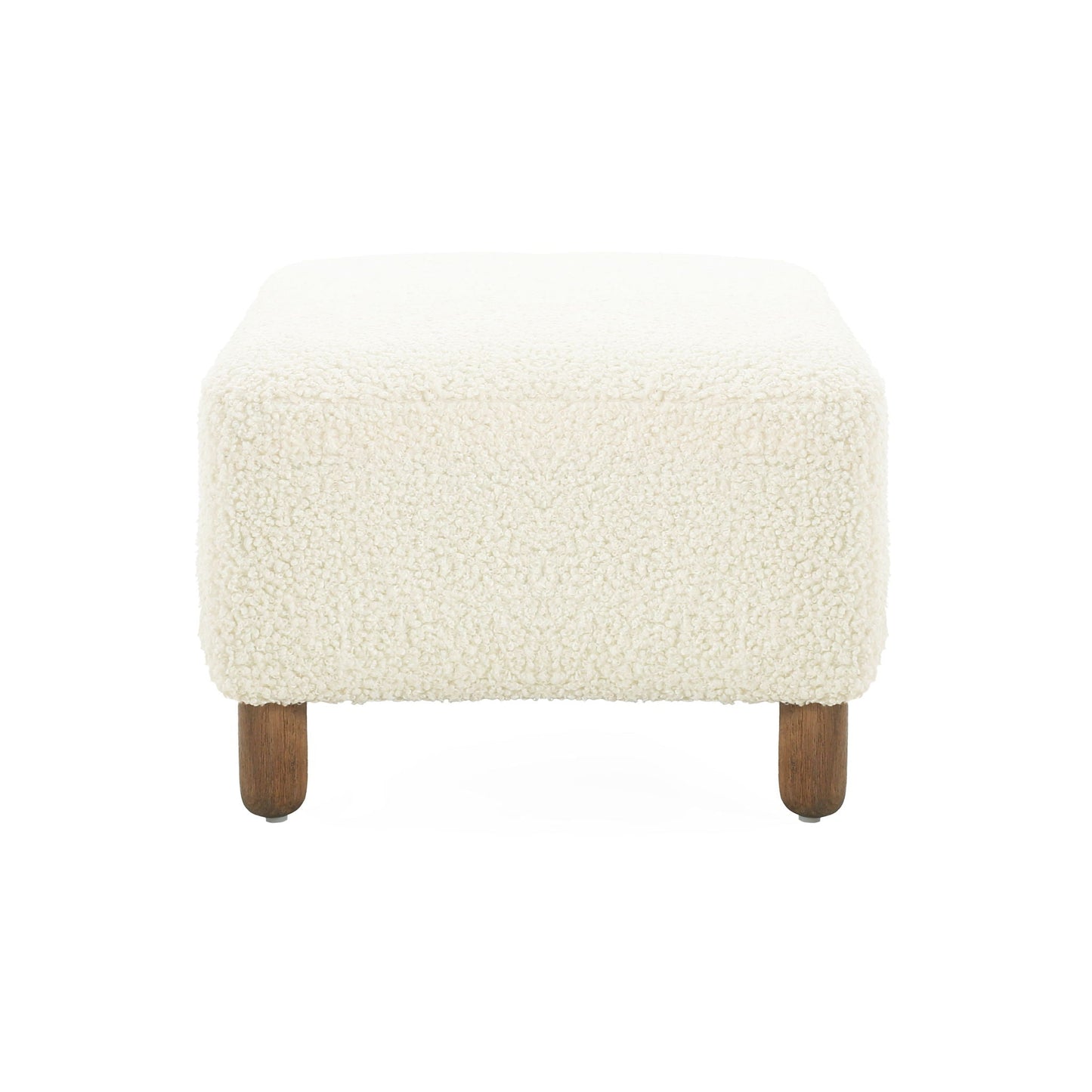 Contemporary Ottoman With Foam Cushion And Durable Upholstery Noble House