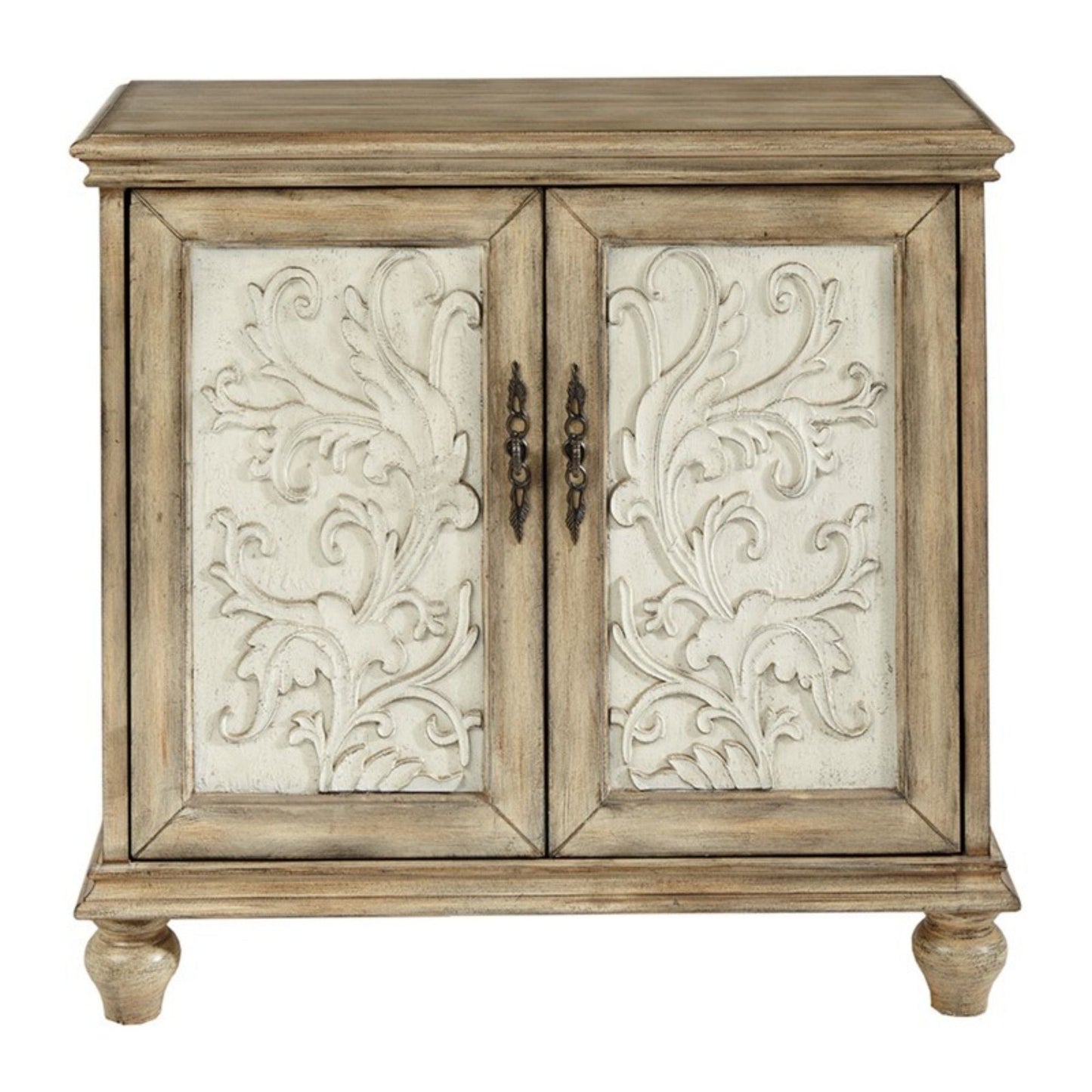 Driscoll - 2 Door Cabinet With Floral Design - Reclaimed Natural JLA