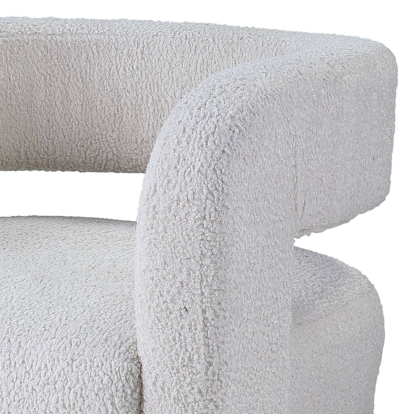 Yitua - Teddy Sherpa Accent Chair - White Acme