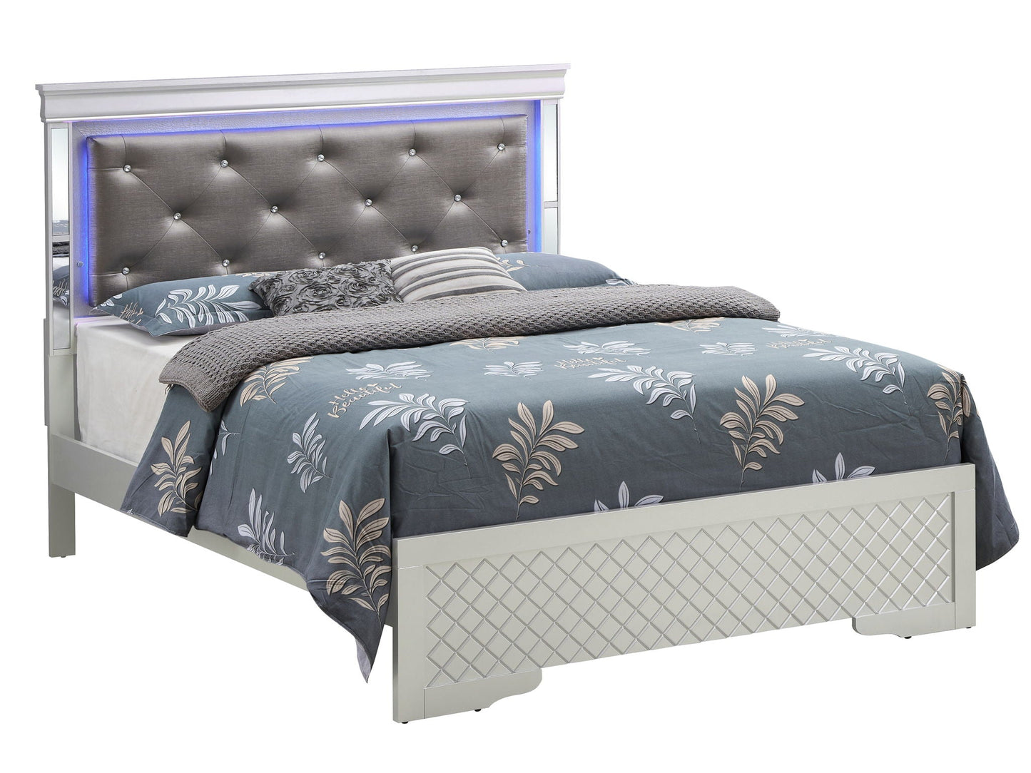 Bed With LED Light Accents Headboard Glory Furniture