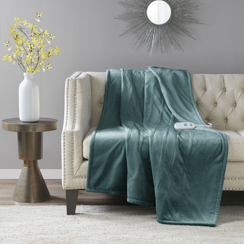 Heated Throw - Teal Serta