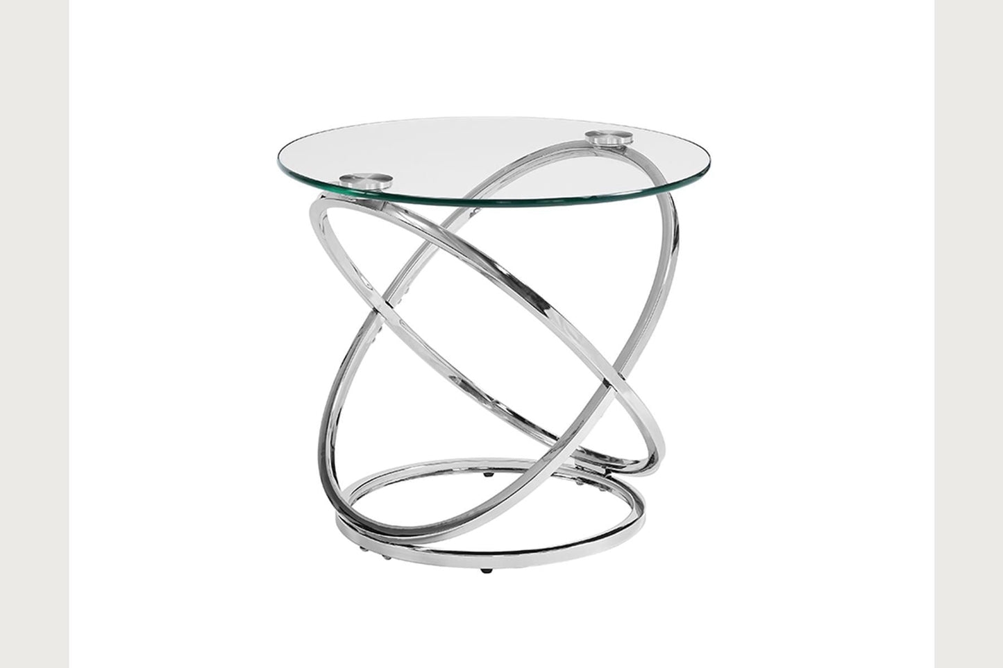 Modern Contemporary Cocktail Table Set - Chrome Bernards Furniture