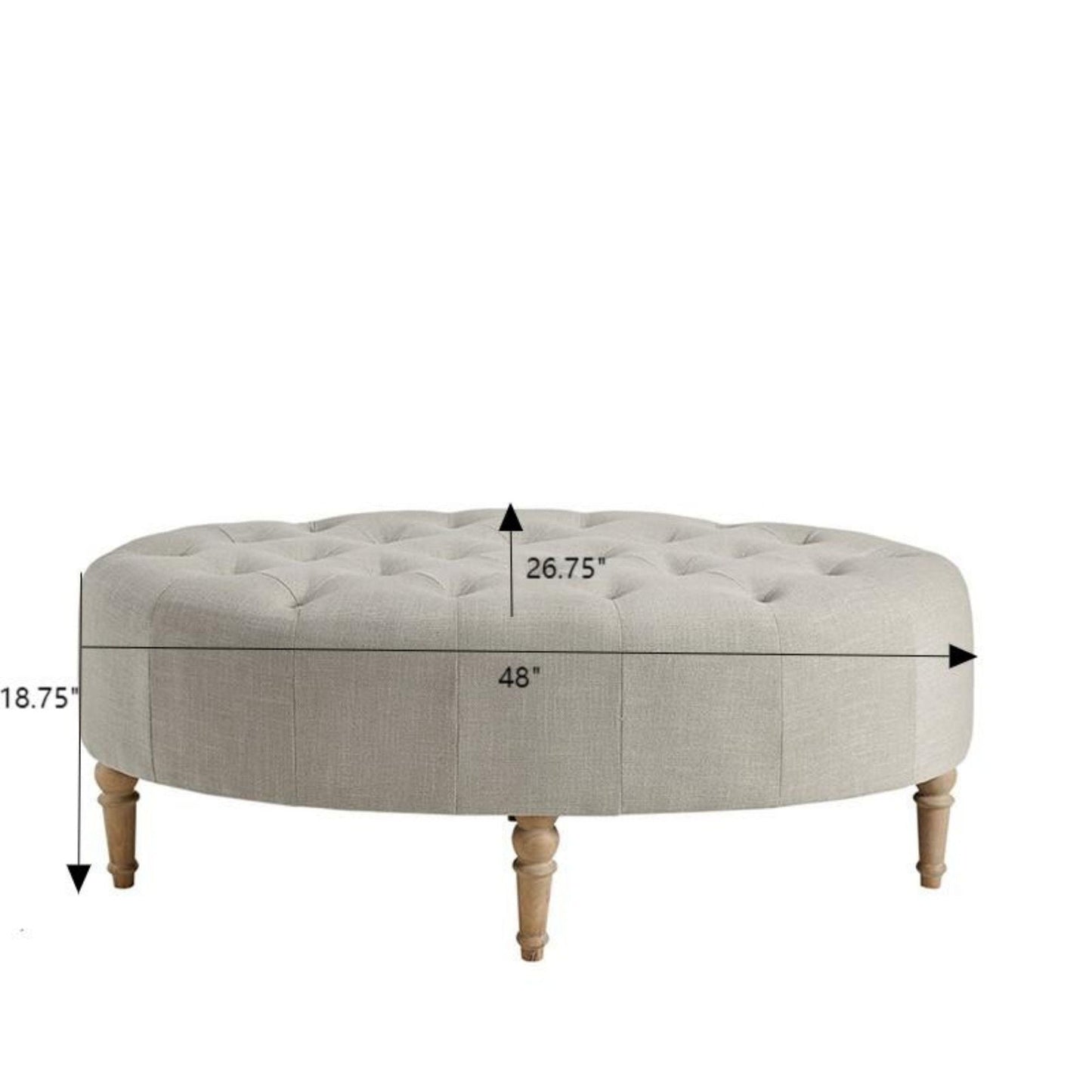 Fancy Style Design Upholstery Solid Wood - Linen JLA