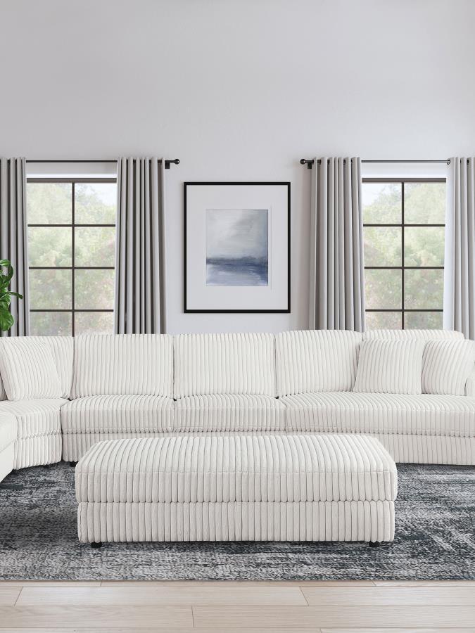 Emberson - Upholstered Rectangular Storage Ottoman - Ivory Coaster Fine Furniture