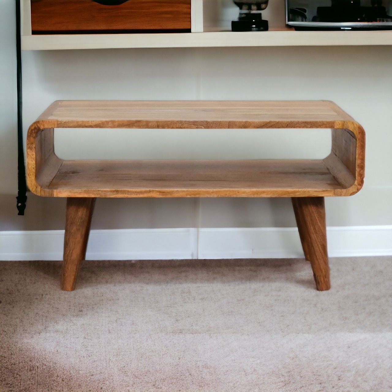 Solid Wood Open Media Unit Artisan Furniture