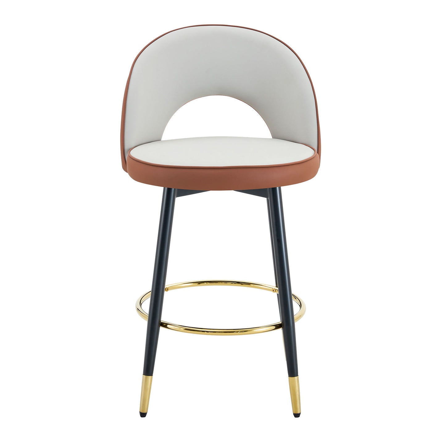 Upholstered Rotatable Bar Chair With Metal Legs For Dining Room Home Essentials
