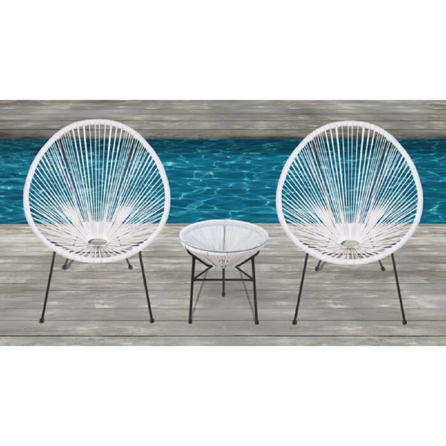 Outdoor Conversation Set With Ergonomic Lounge Chairs And Tempered Glass Table LSI Patio Furniture