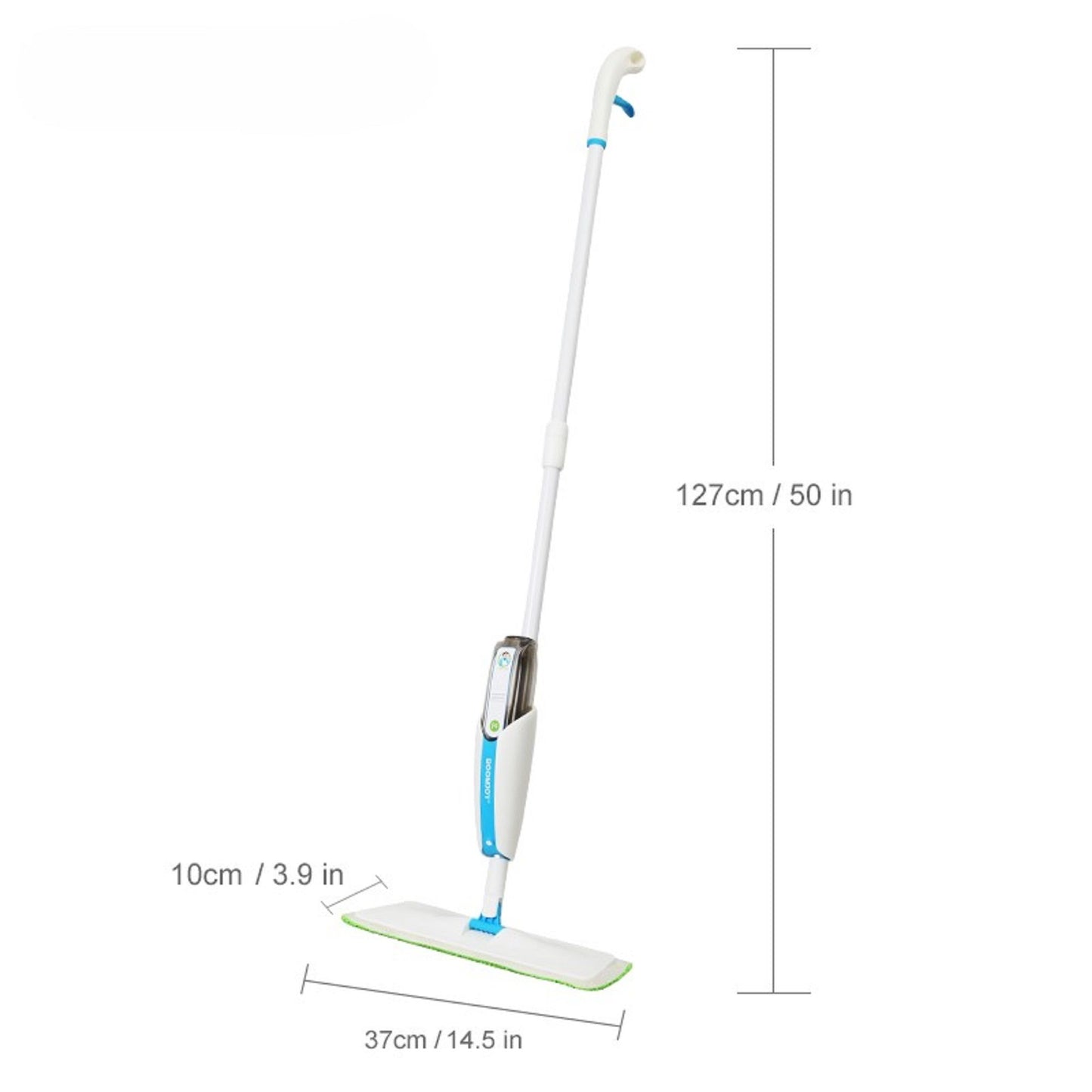 Superfine Fiber Washable Mat Spray Mop With 300Ml Reusable Bottle For Various Floors - Blue Daily Nest