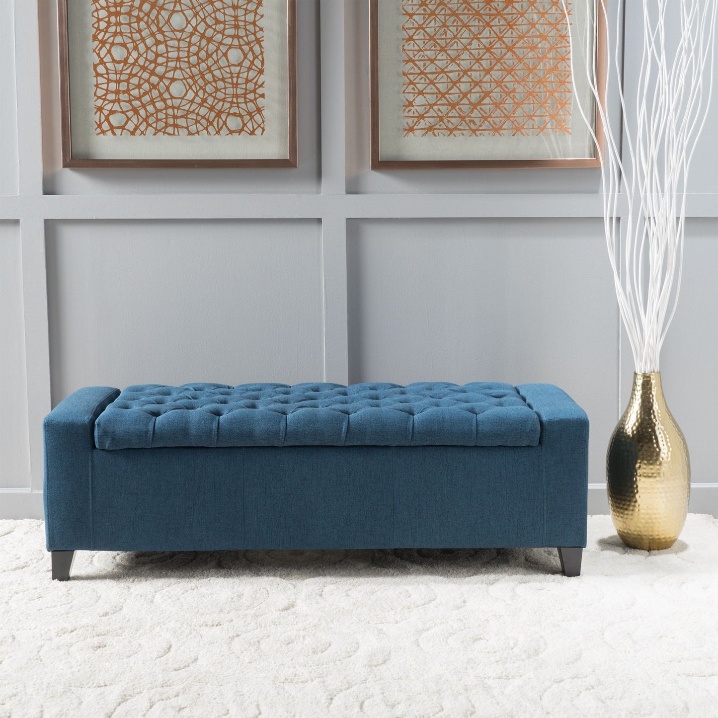 Guernsey - Ottoman Storage With Tufted Top Noble House