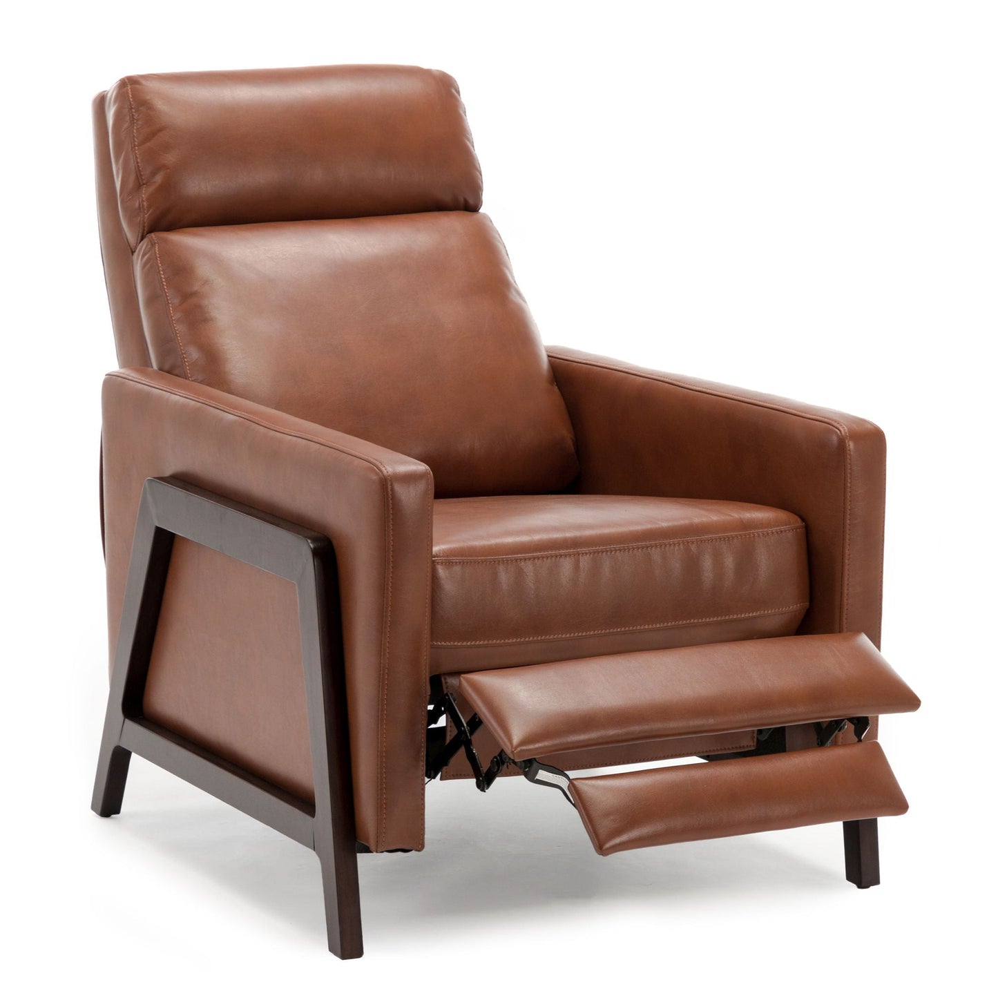 Mid Century Modern Madeline Push Back Recliner - Caramel Home Essentials