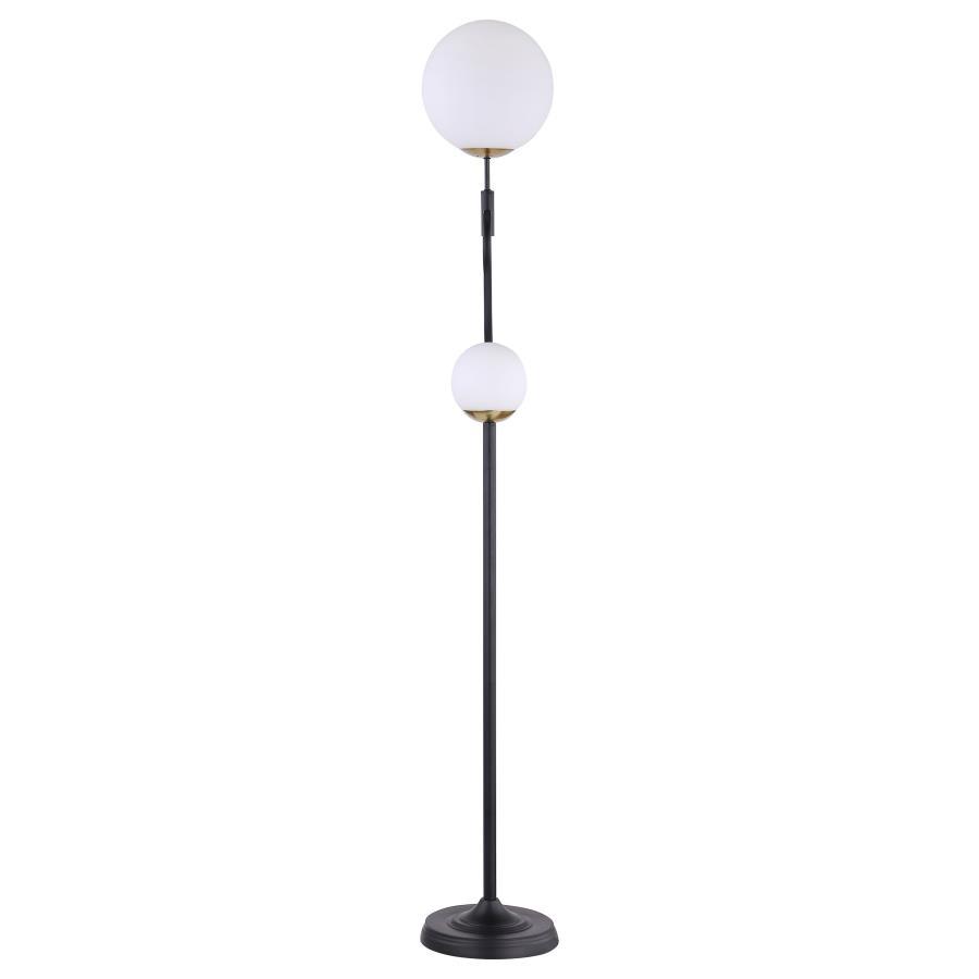 Dacki - Dual Spherical Bulb Metal Floor Lamp - Black Coaster Fine Furniture