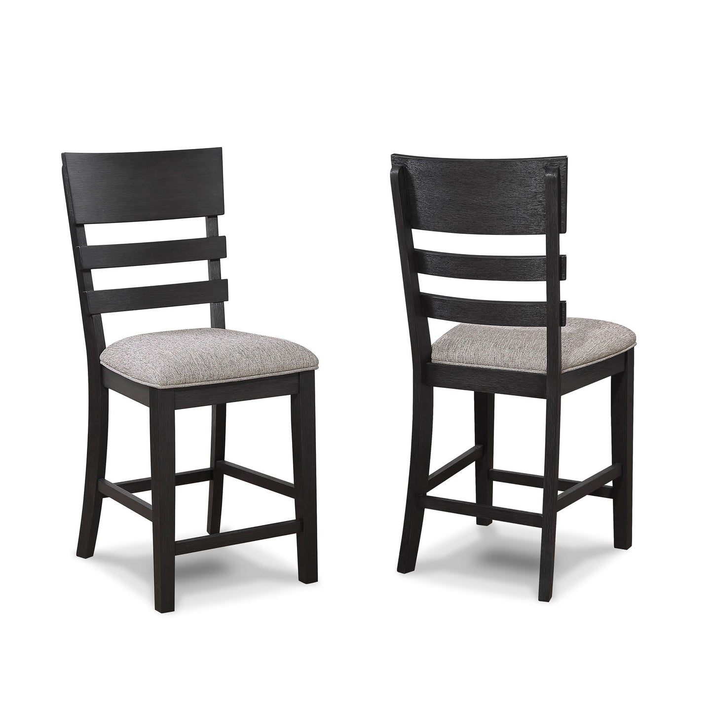 Guthrie - Counter Height Chair (Set of 2) - Charcoal & Gray Crown Mark