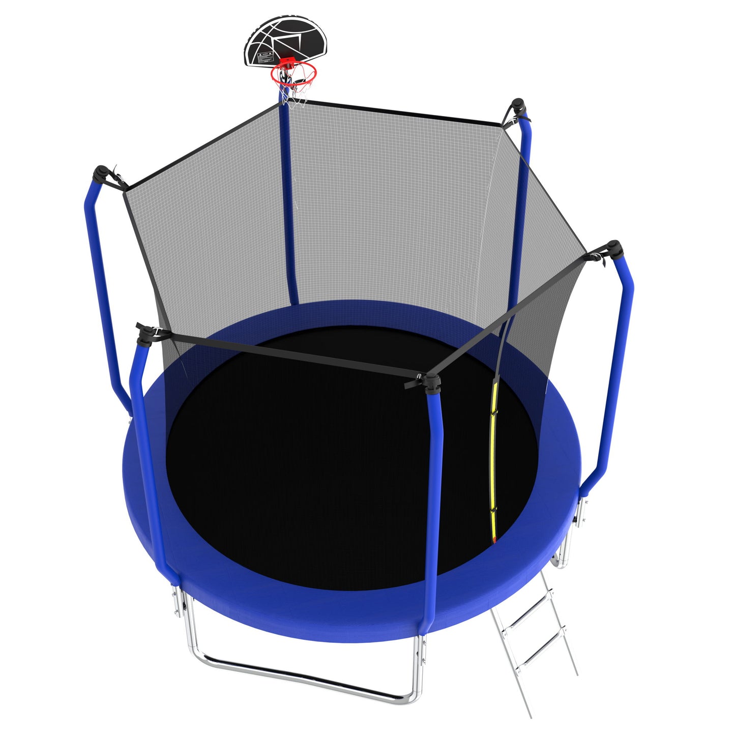 Trampoline With Basketball Hoop, Astm Approved Reinforced Type Outdoor Trampoline With Enclosure Net Daily Nest
