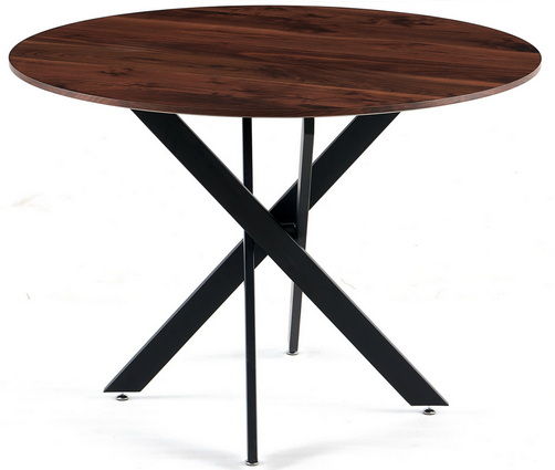 Mid-Century Dining Table For 4 - 6 People With Round MDF Table Top, Pedestal Dining Table, End Table Leisure Coffee Table, Cross Leg Home Essentials