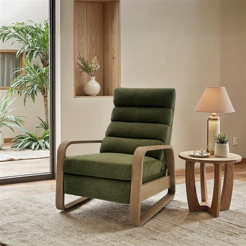 Jordan - Framed Push Back Recliner - Green Chapel Hill