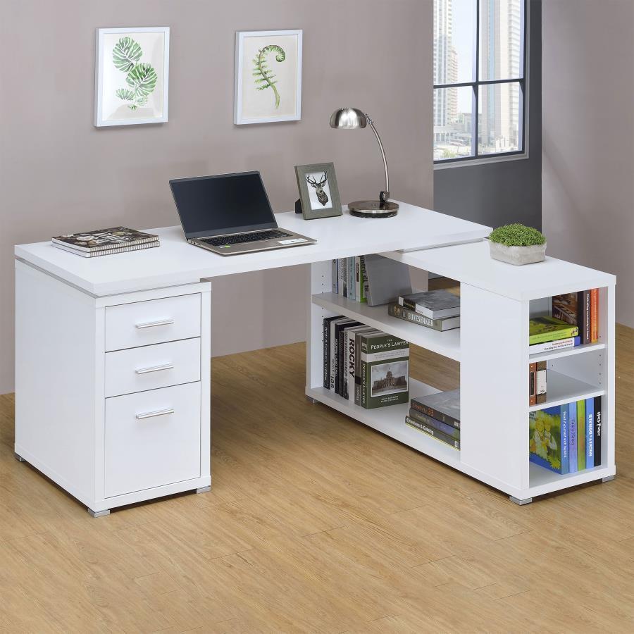 Yvette - 3-Drawer L-Shape Computer Desk CoasterEveryday
