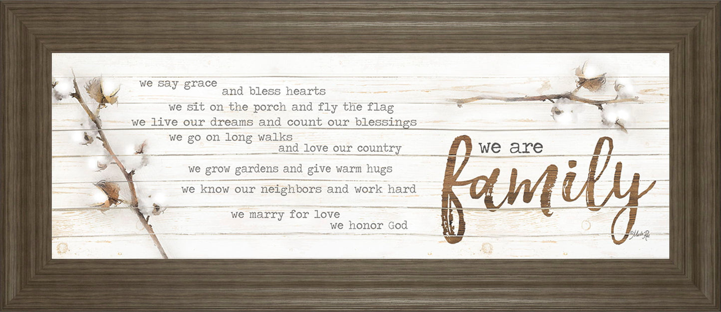 We Are Family By Marla Rae - Framed Print Wall Art - Beige Classy Art