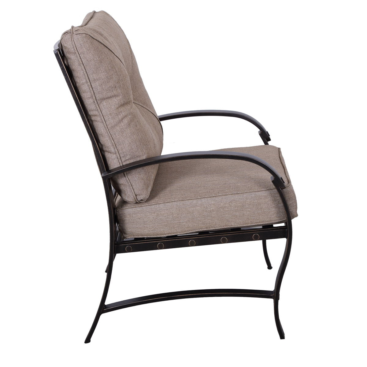 Modern Dining Chair With Back And Seat Cushion (Set of 2) - Antique Bronze Home Essentials