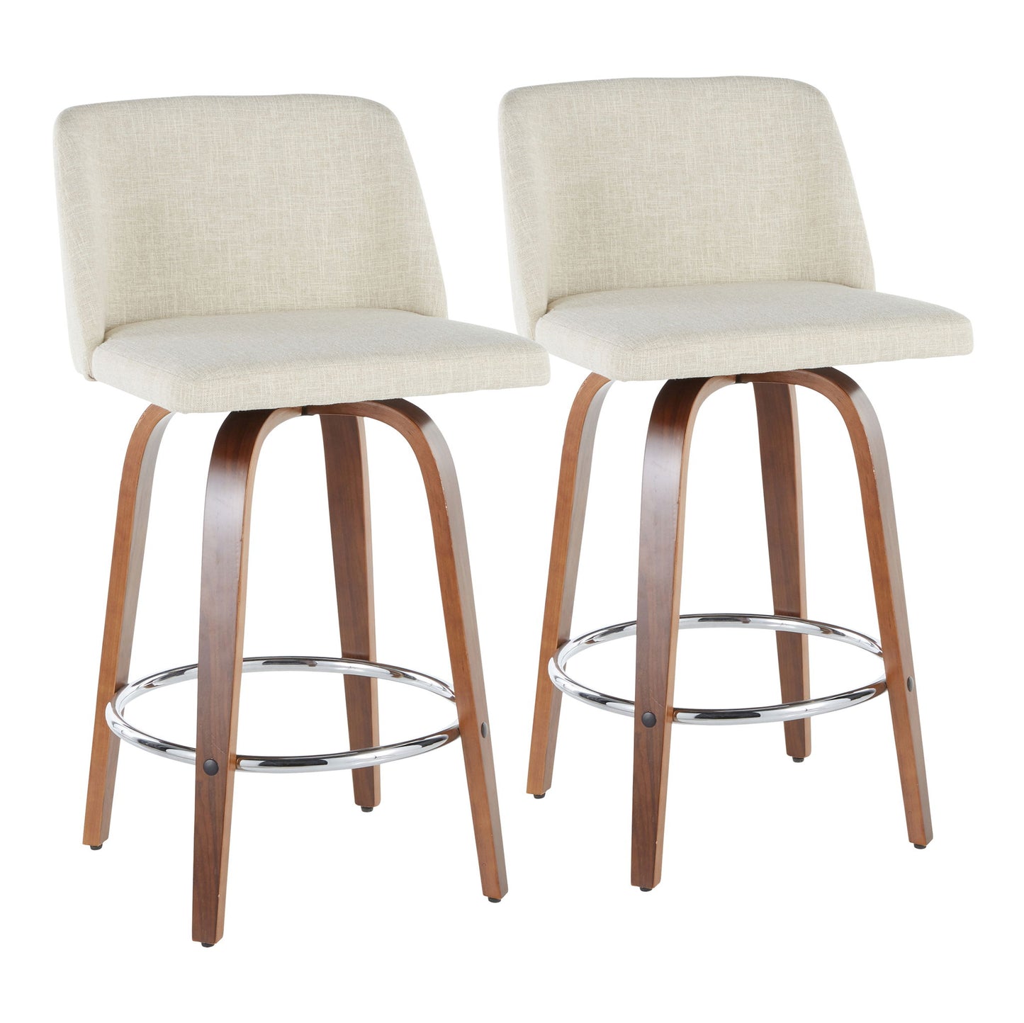 Toriano - Mid-Century Modern Counter Stool (Set of 2) Lumi Source