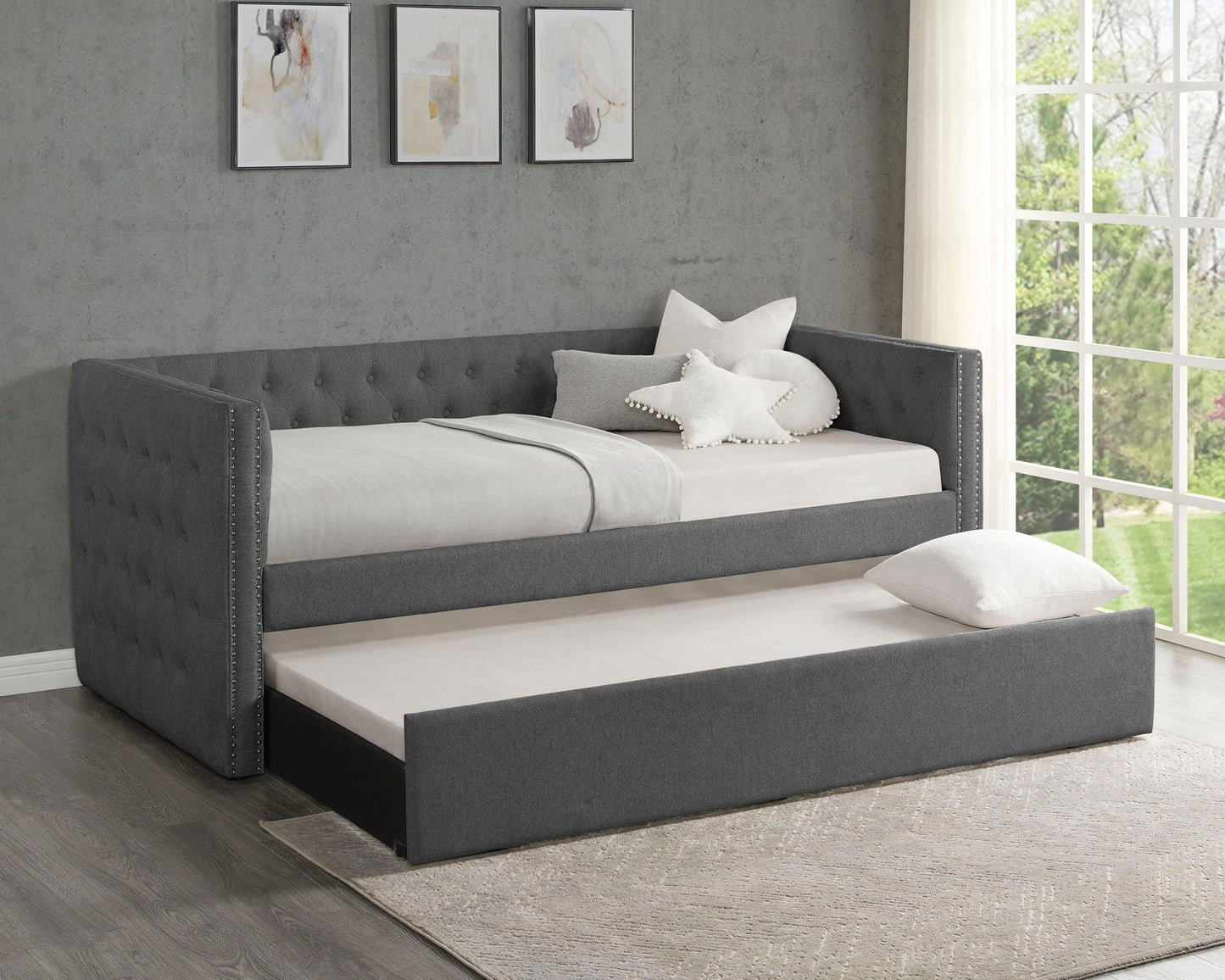 Trina - Daybed - Gunmetal Gray Crown Mark