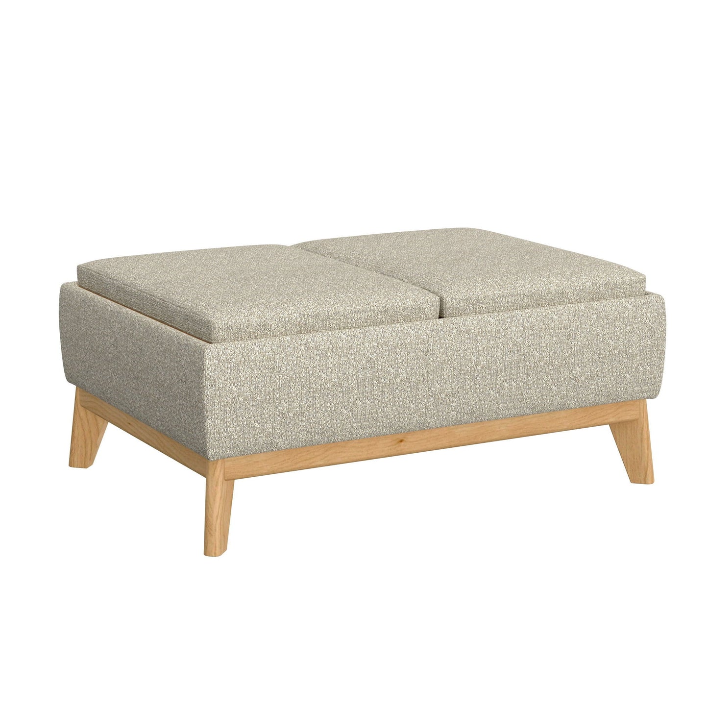 Revel - Reversible Tray Ottoman - Tan Emerald Home