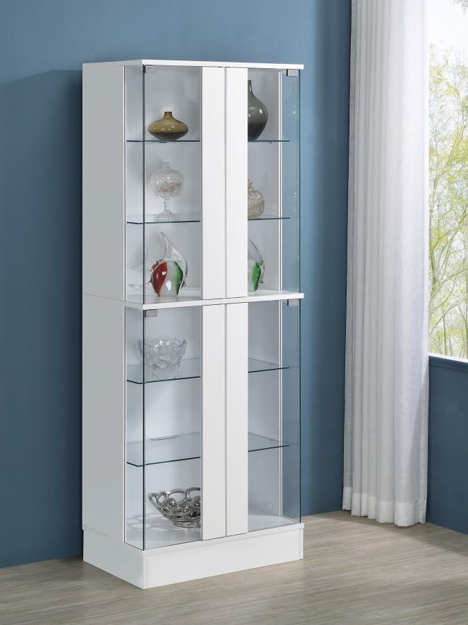 Cabra - 4-door LED Curio Display Cabinet Coaster Fine Furniture