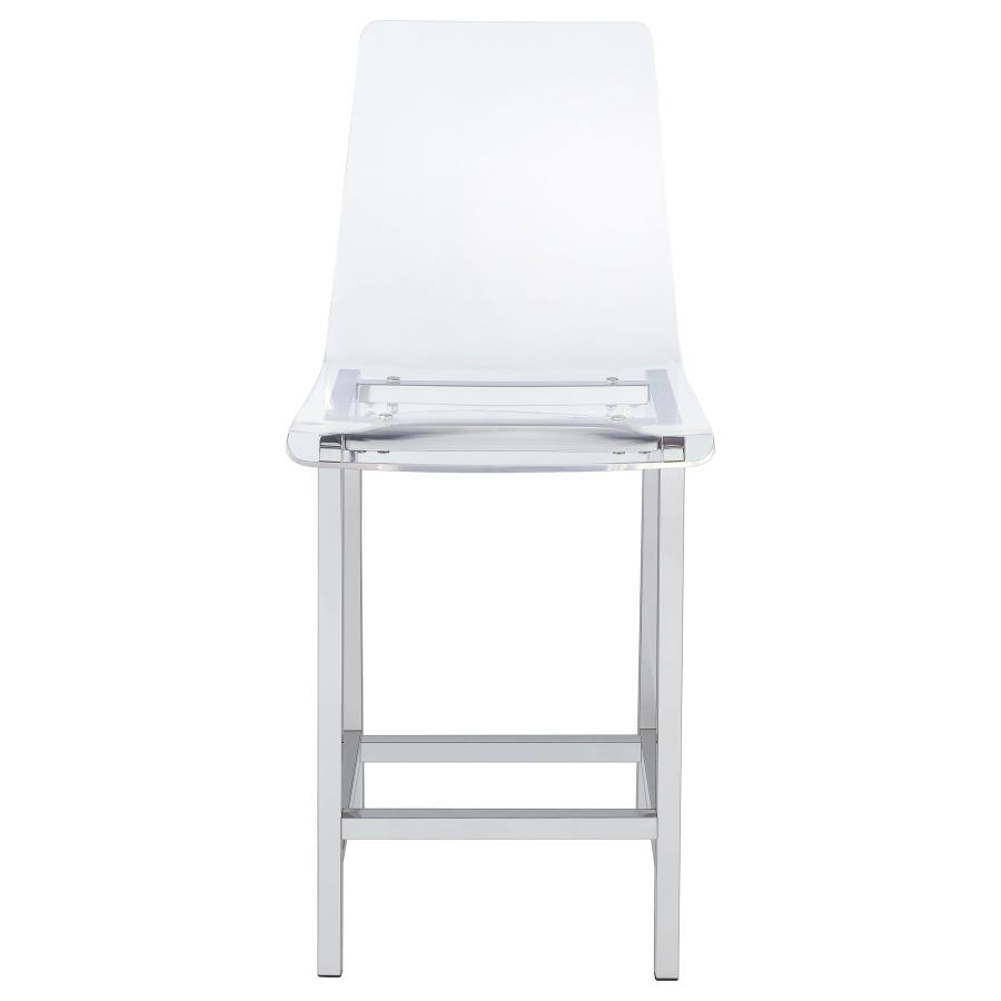 Juelia - Chrome Stools (Set of 2) CoasterEssence